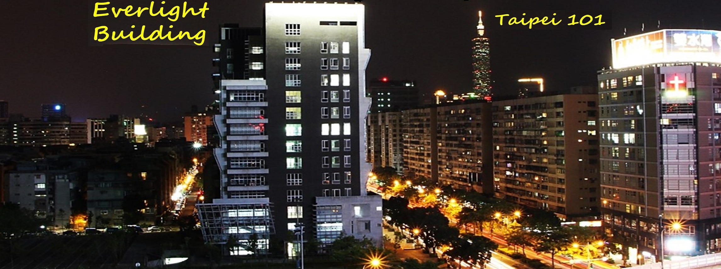 Everlight Building at night
